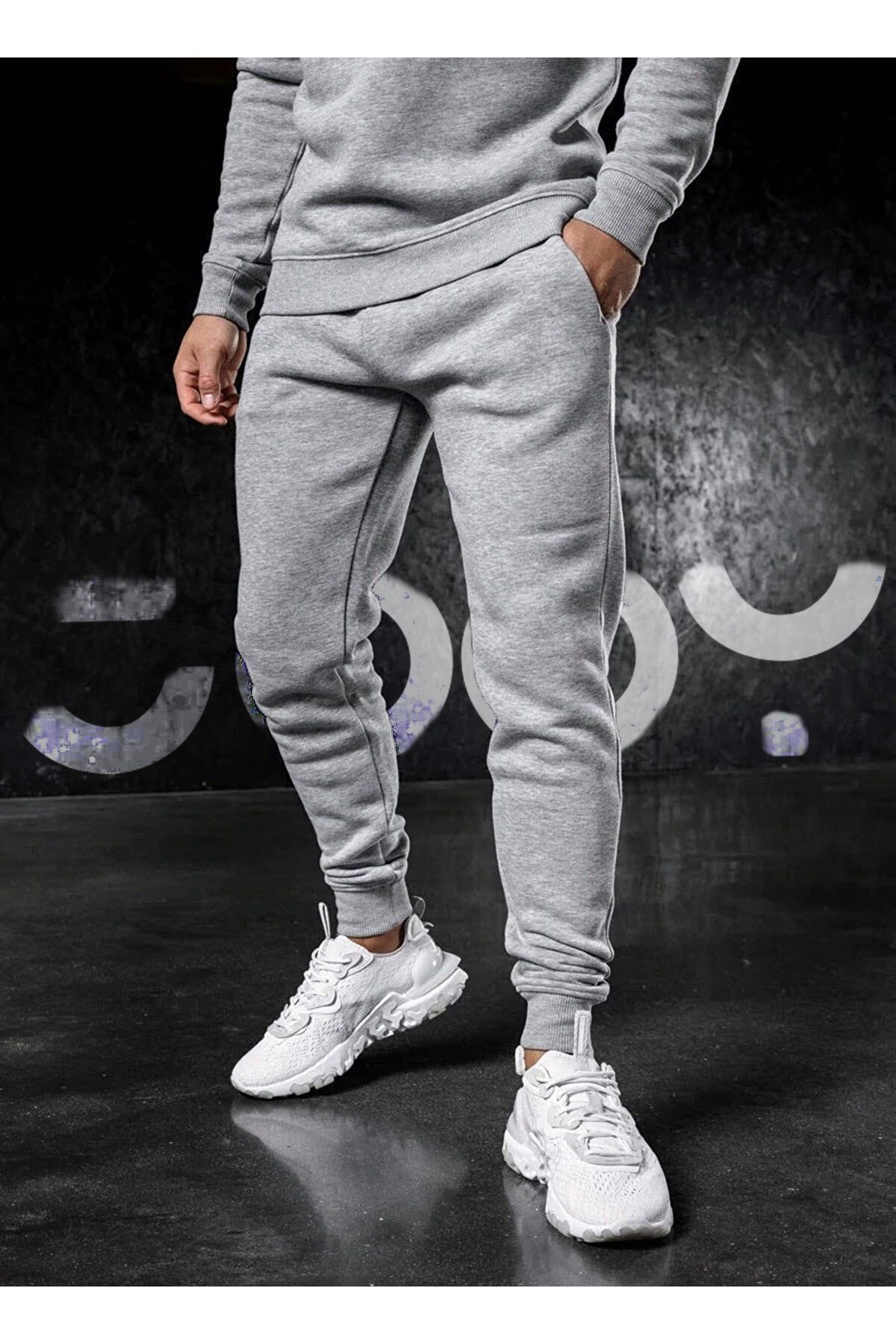 Sweatpants half black half white clearance