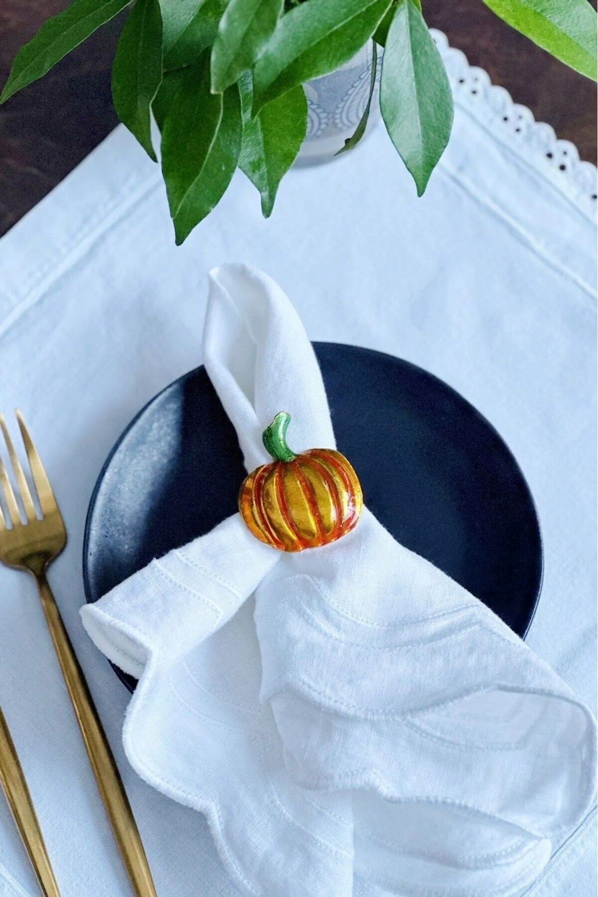 Orange napkin rings deals