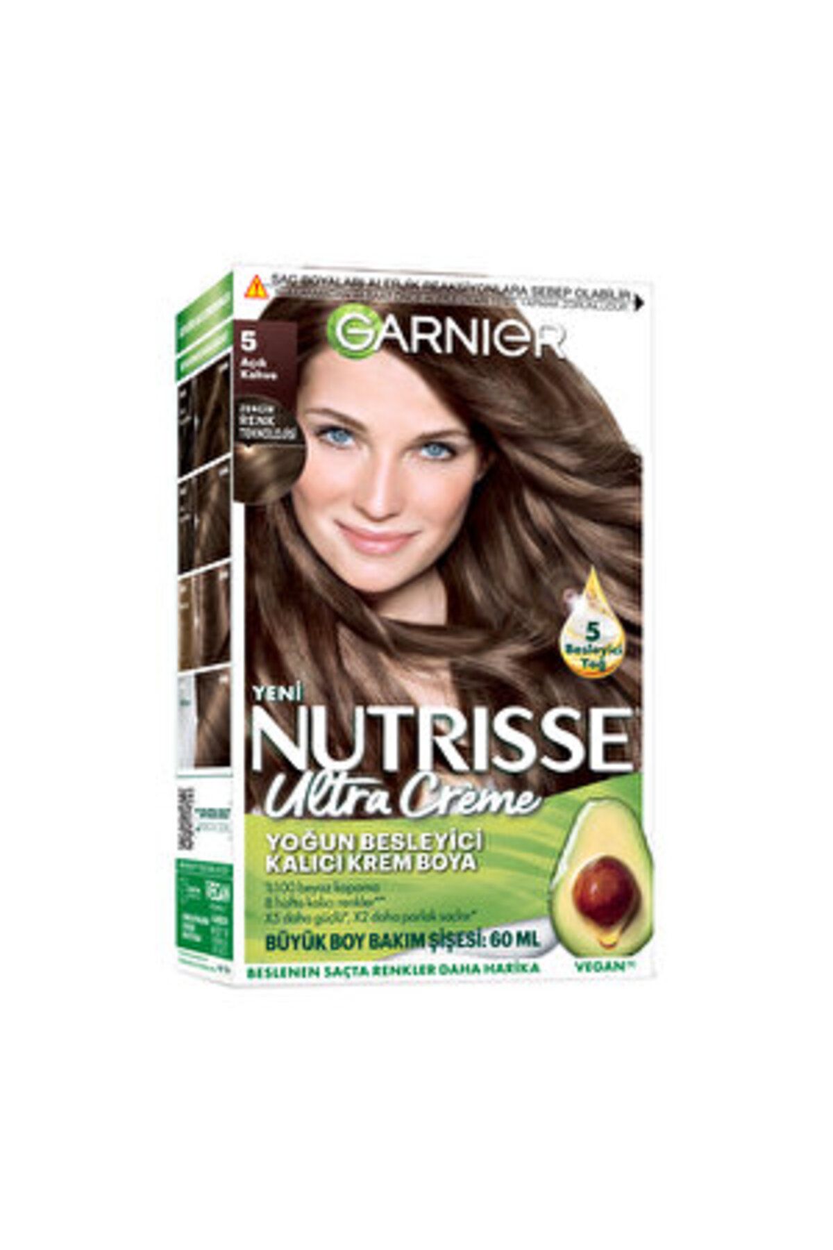 Garnier رنگ مو کرم دائمی مغذی غنی کننده غنی شده با گارنیه 5 قهوه ای روشن (2 تایی)