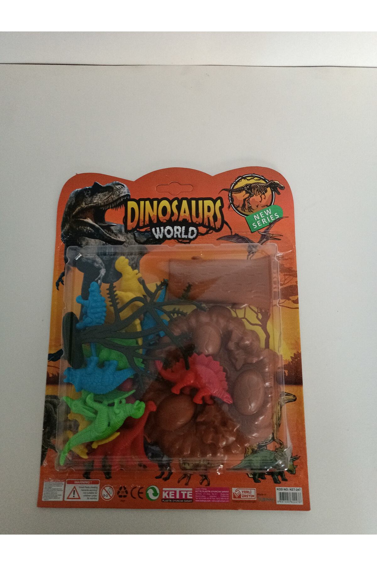 Oyuncak Dinazor Hayvanları Seti 14 Parça Küçük Boy - Dinozor Dünyası Oyuncak Seti 14 Parça Kartelada 7
