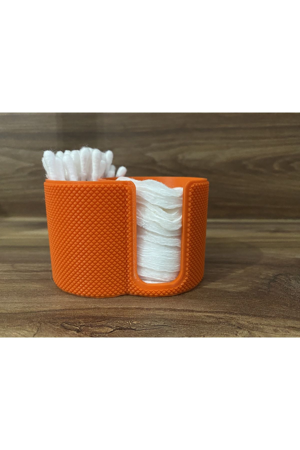 burs3D-Two Compartment Desktop Mini Organizer (Traked Surface/Elegant Appearance) (Orange Color) 6