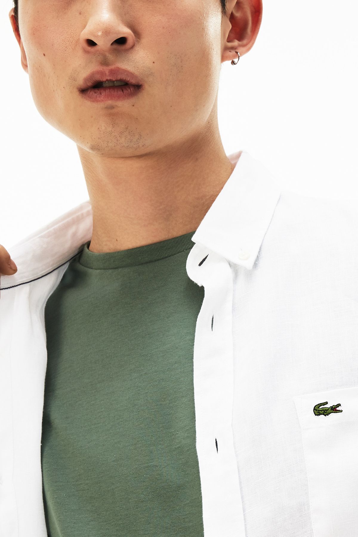 Lacoste-Koszula BLANC dla mężczyzn 3