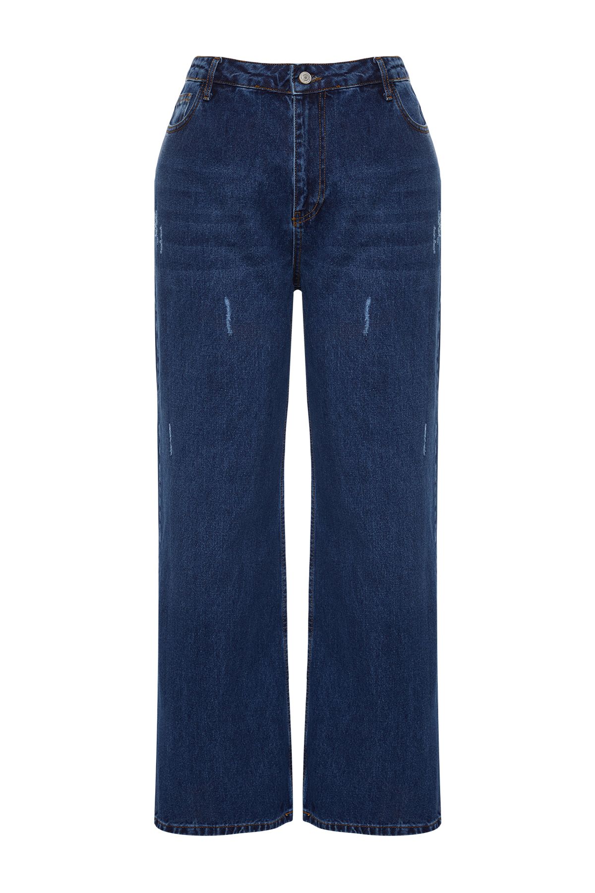 Trendyol Curve Plus Size Jeans - Blue - Wide leg