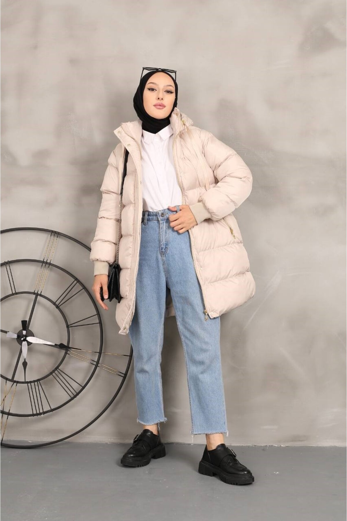 Pelosubutik  KADIN ŞİŞME MONT KAPÜŞONLU - Görsel 3