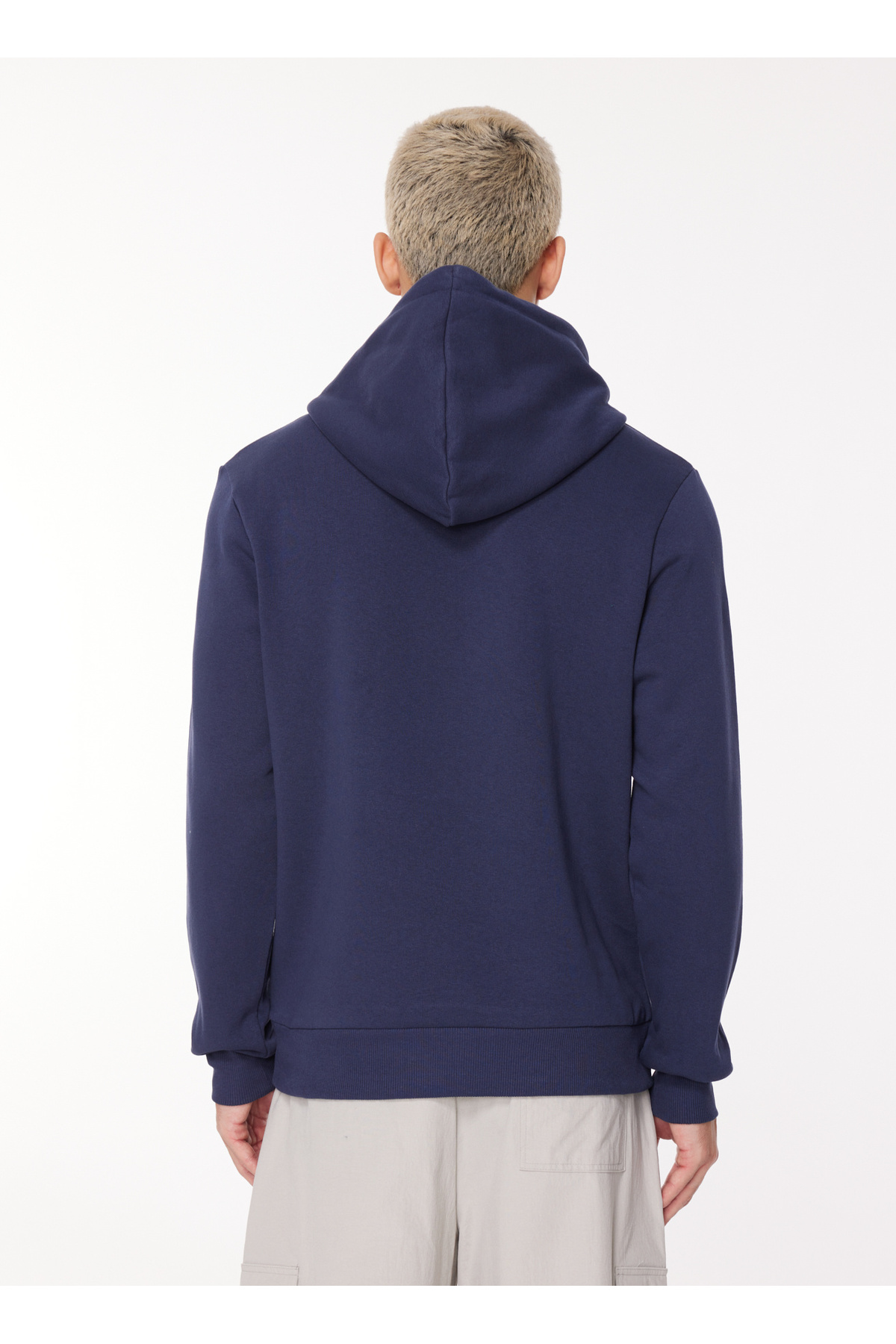 سویشرت مردانه آبی سرمه ای جک اند جونز | 5003078595 اورجینال - تصویر 5