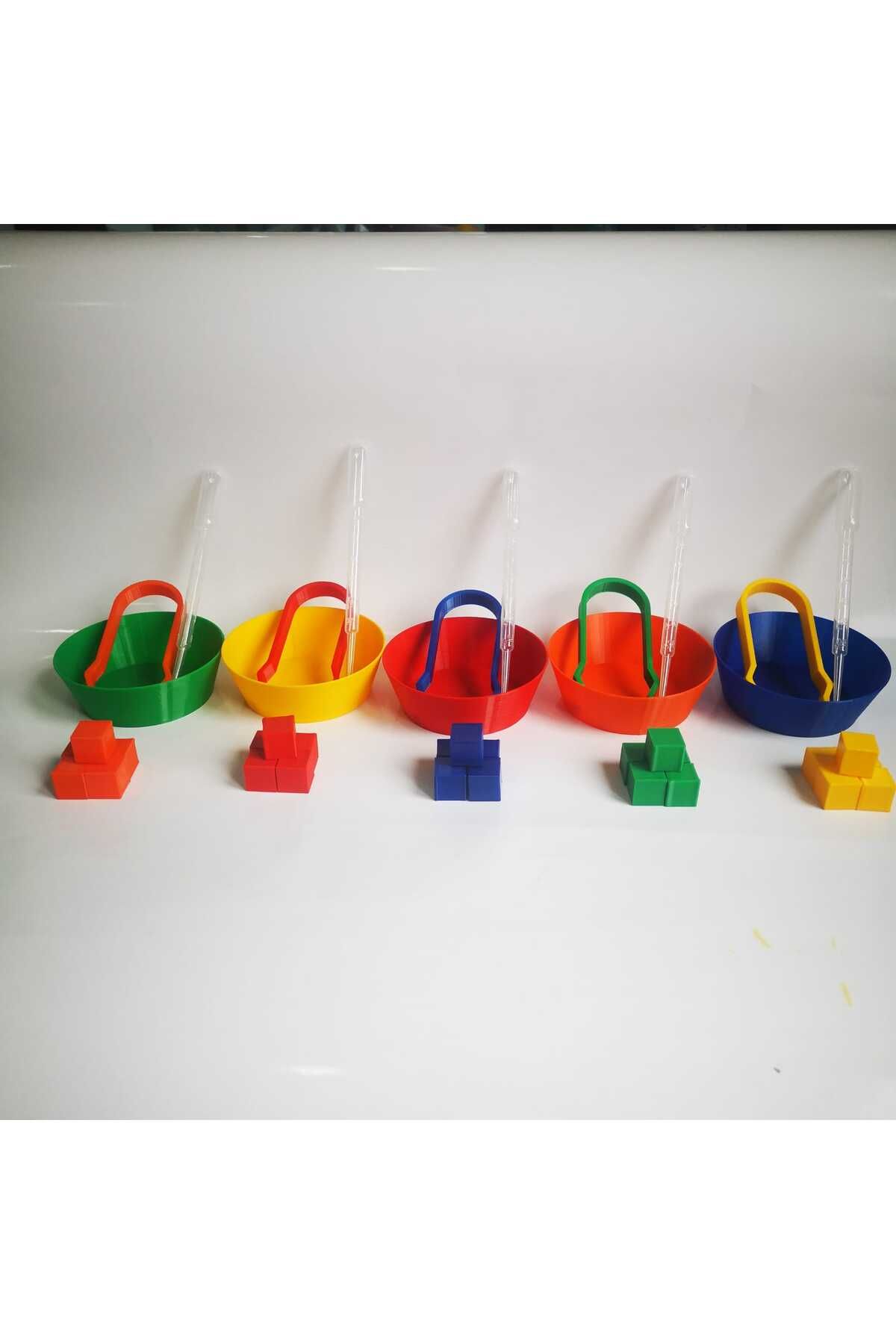 Zells workshop-Colorful Cubes transfer set 5 bowl, tweezers, pasteur pipette and 25 cubes 2