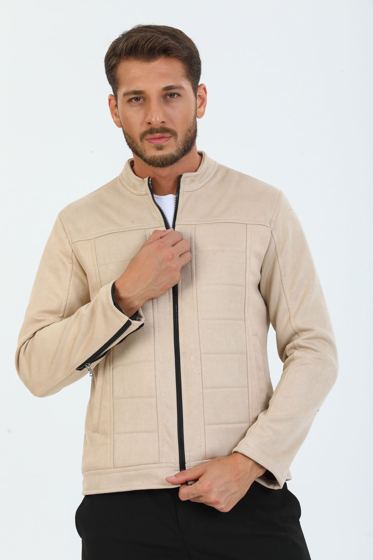 Beige suede shop jacket