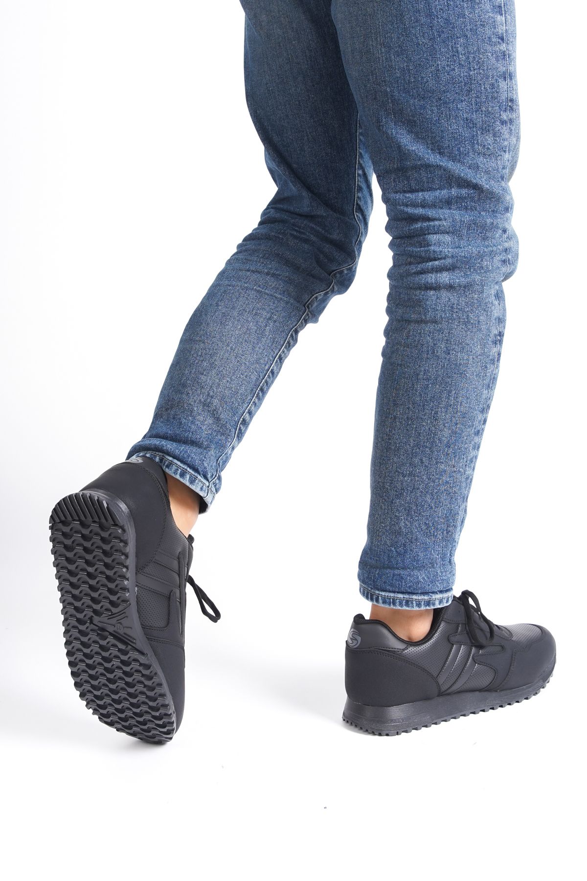 Moda Değirmeni-Pantofort negru pentru femei Bg1053-101-0001 4
