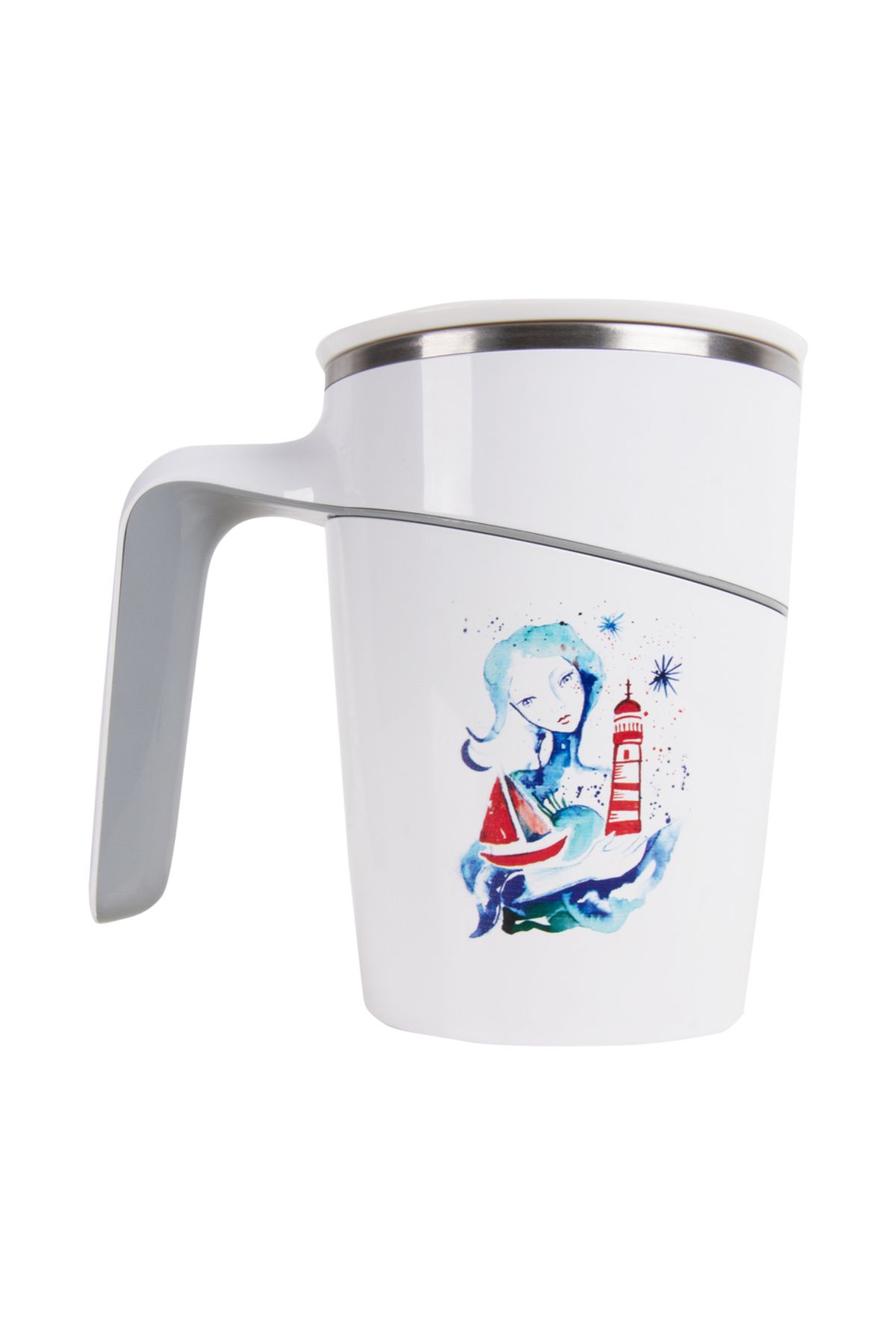 ANEMOSS-Lantern Girl - Non-Tipping Mug 3