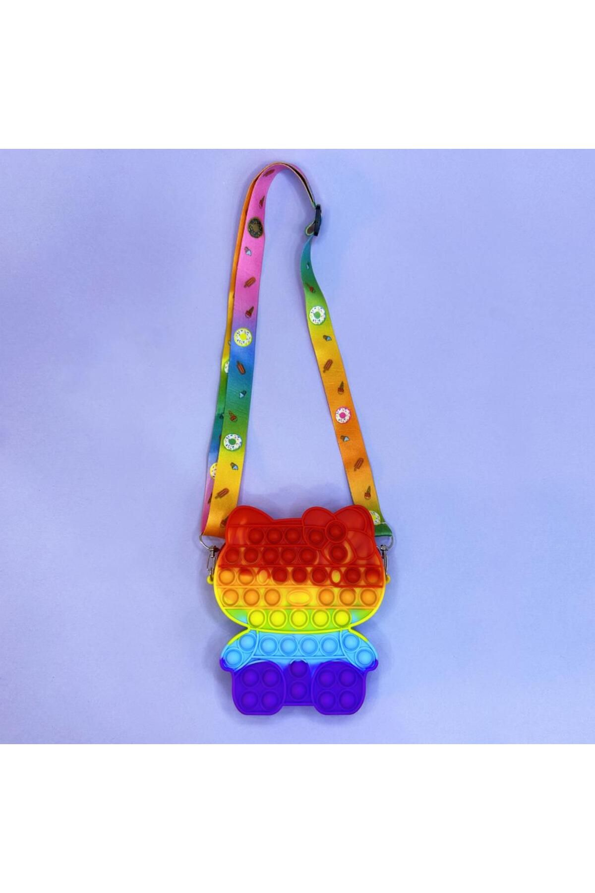 Ogi Mogi Toys-Bunte Umhängetasche aus Silikon mit Katzenmotiv 6