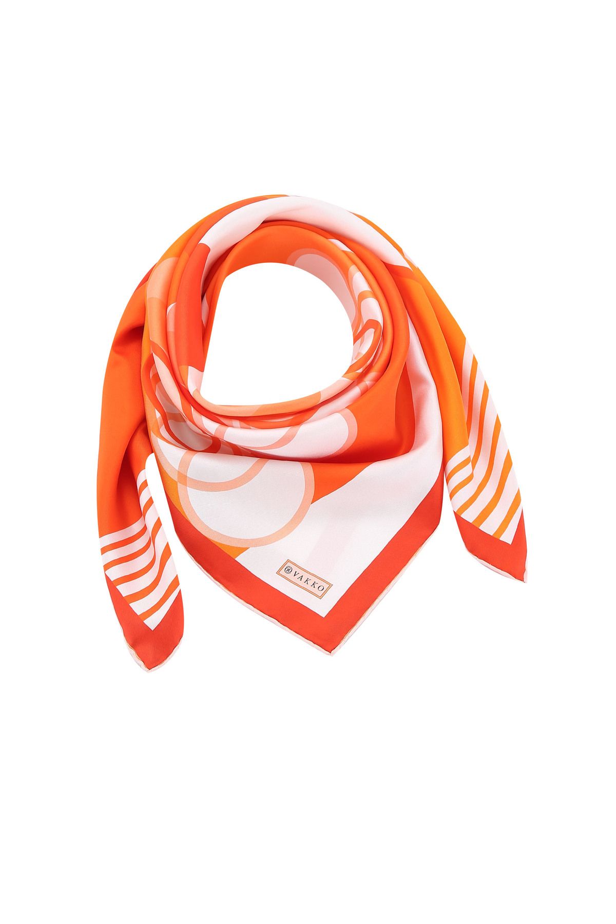 Vakko روسری ابریشمی با الگوی هندسی