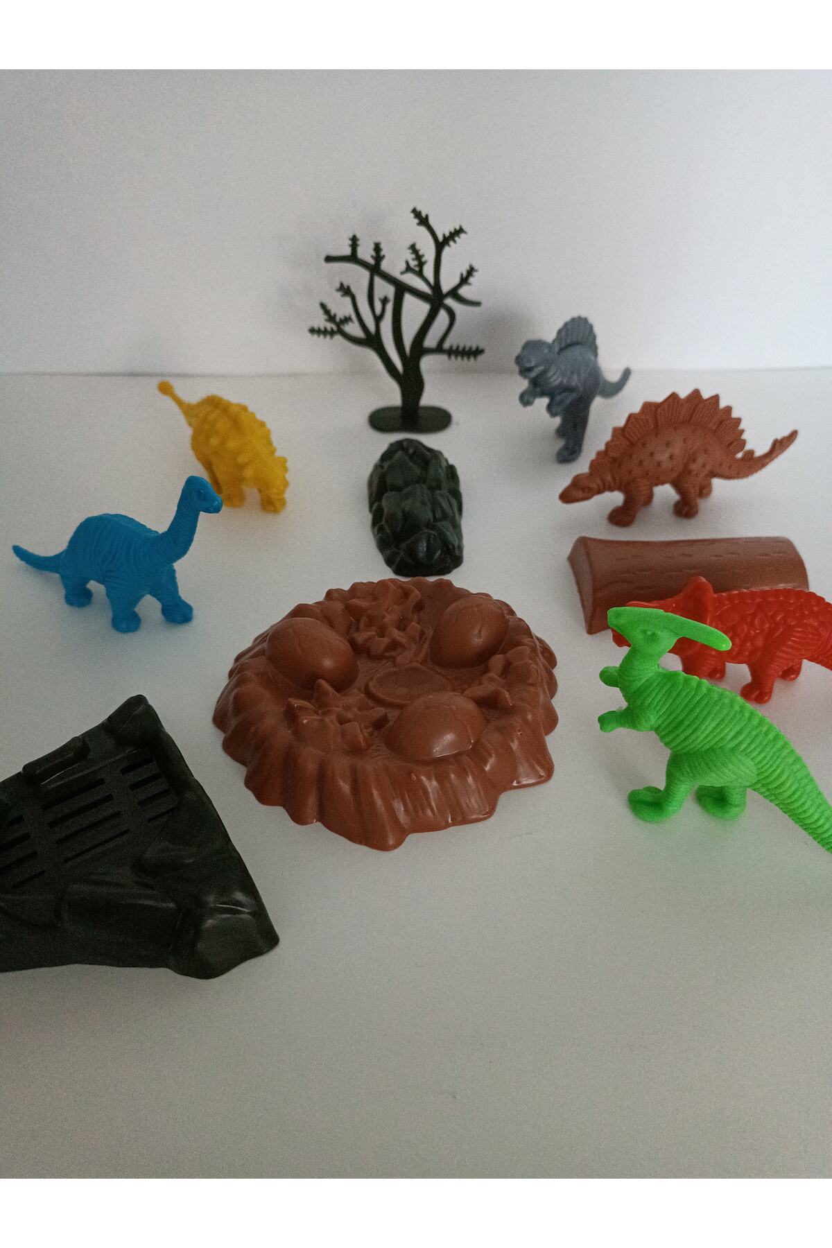 Oyuncak Dinazor Hayvanları Seti 11 Parça Büyük Boy Dinozor Dünyası Oyuncak Seti 11 Parça Kartelada 4