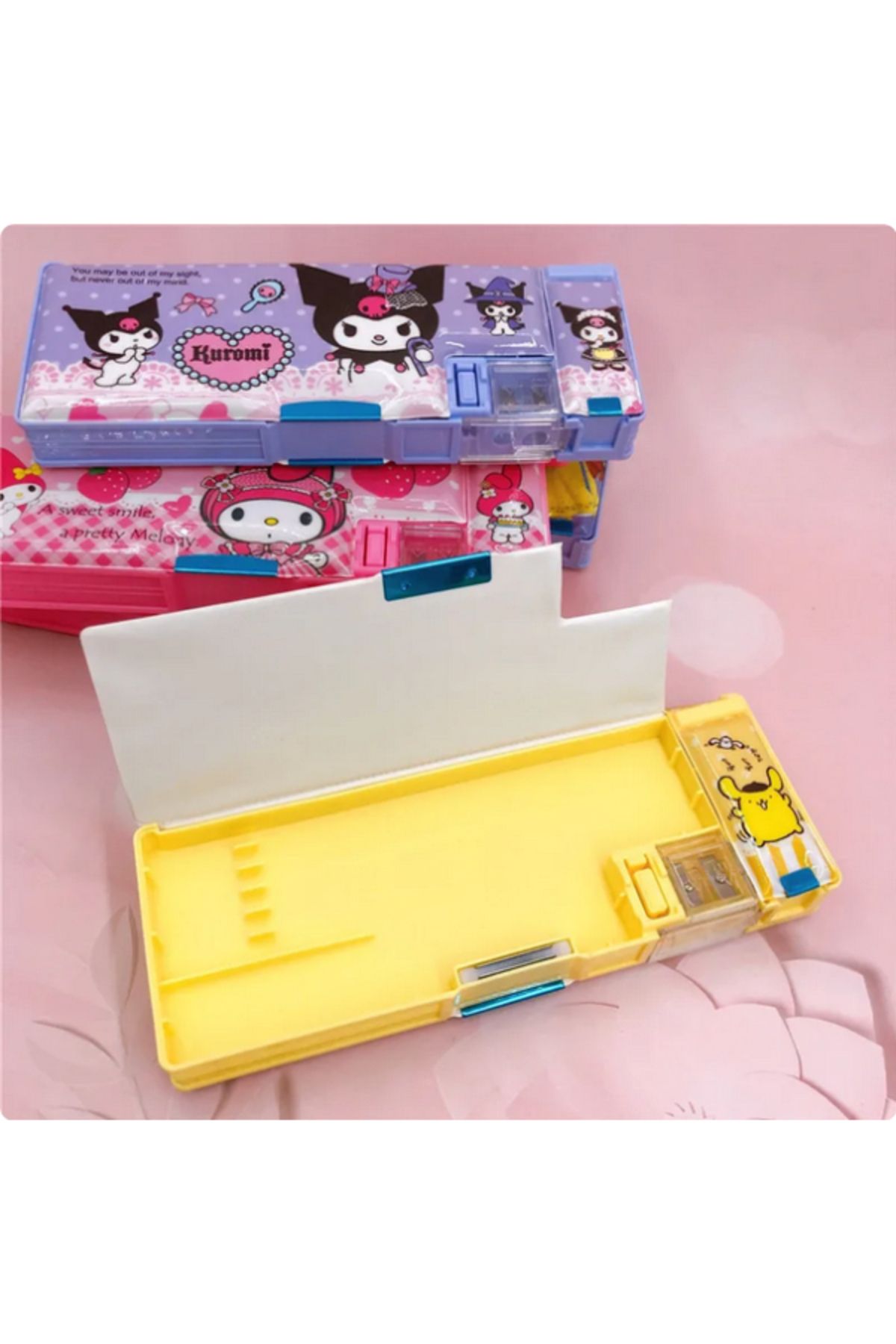Multi compartment pencil box discount