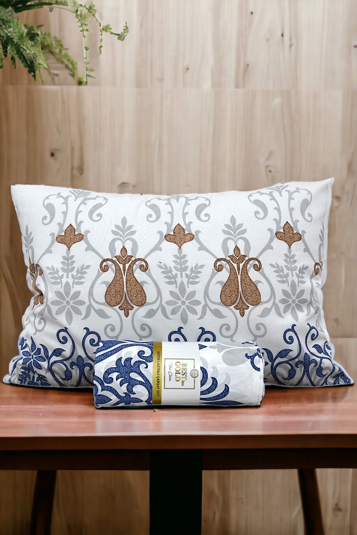 BESTİNA GOLD-Double Ranforce Cotton Fabric Elastic Sheet Set BTG24 1