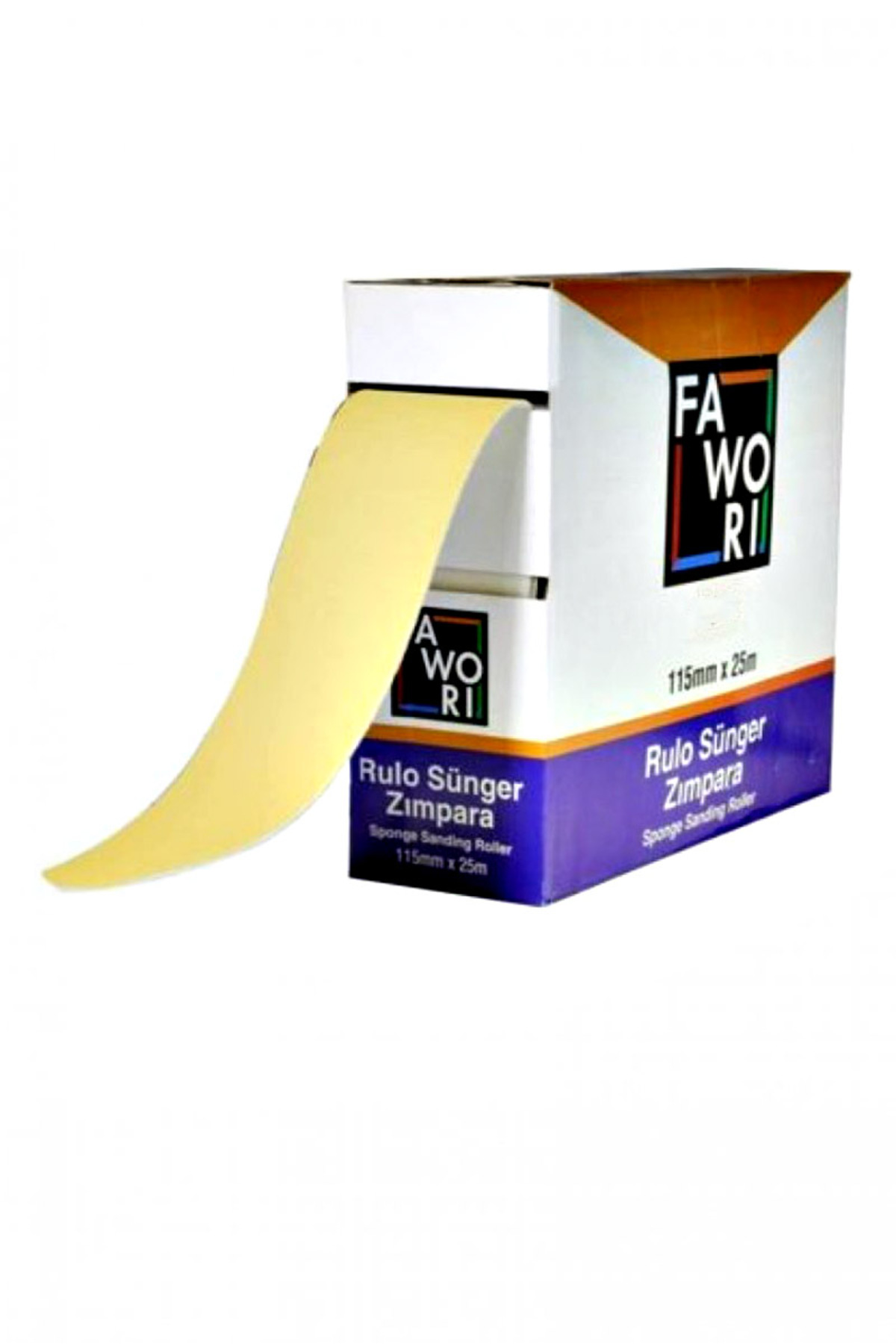 Fawori Rulo Sünger Zımpara - 180'lik kum zımpara - 1 mt