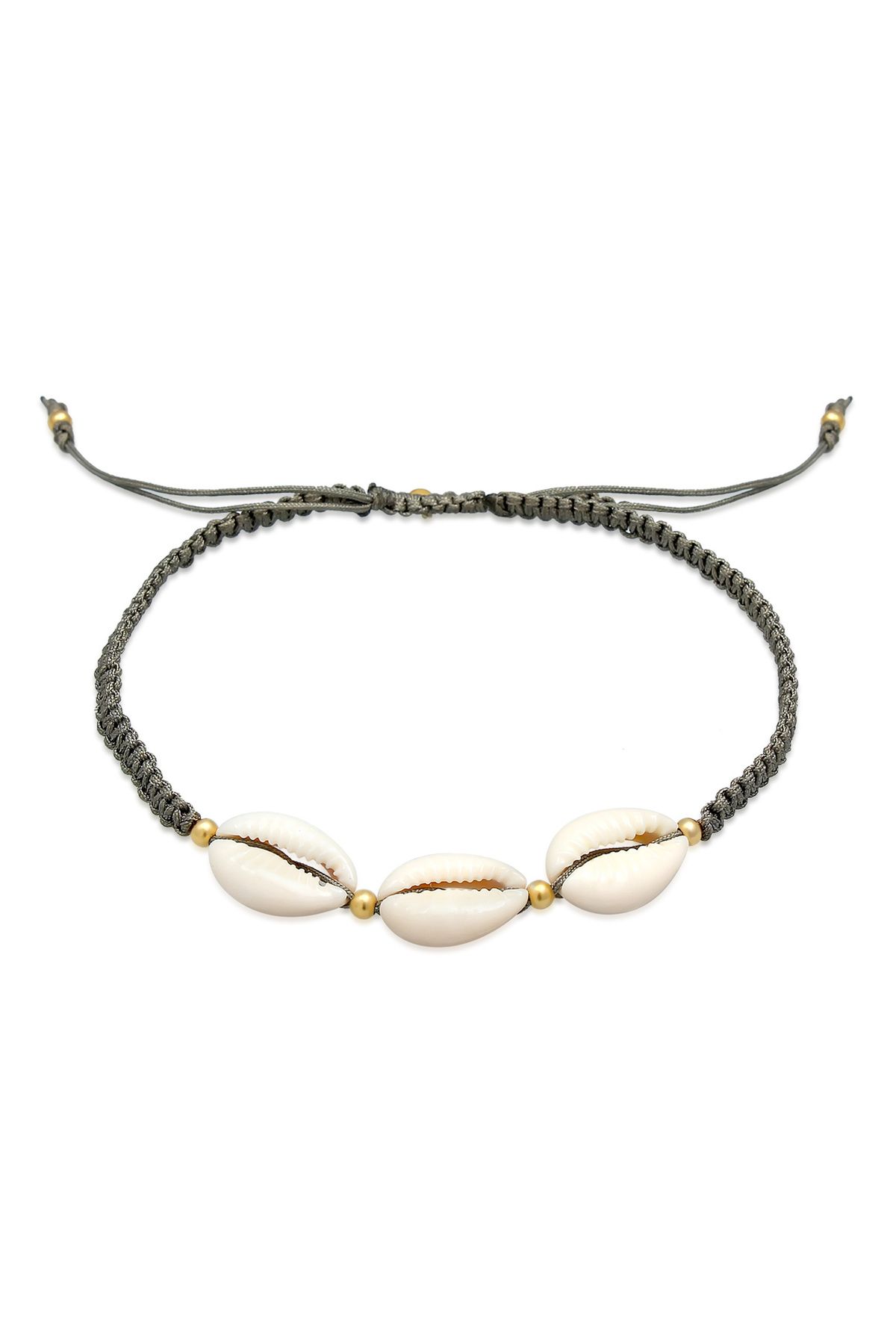 ELLI-Fußschmuck Kauri Muschel Ozean Maritim Naylon 925 Gümüş 1