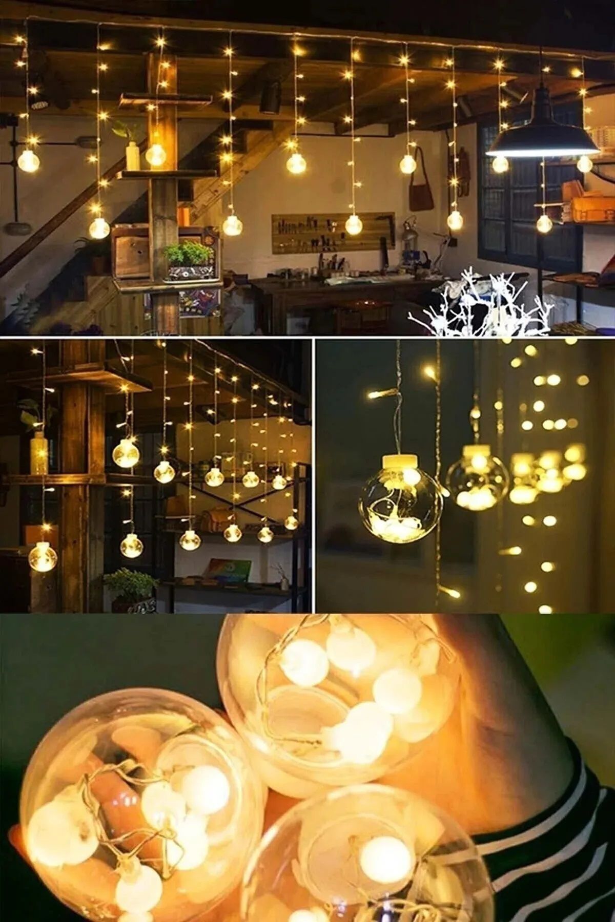 DDTREND-إضاءة LED للستارة العلوية 8 وظائف تزيينية متحركة يمكن إضافتها من النهاية إلى النهاية 4
