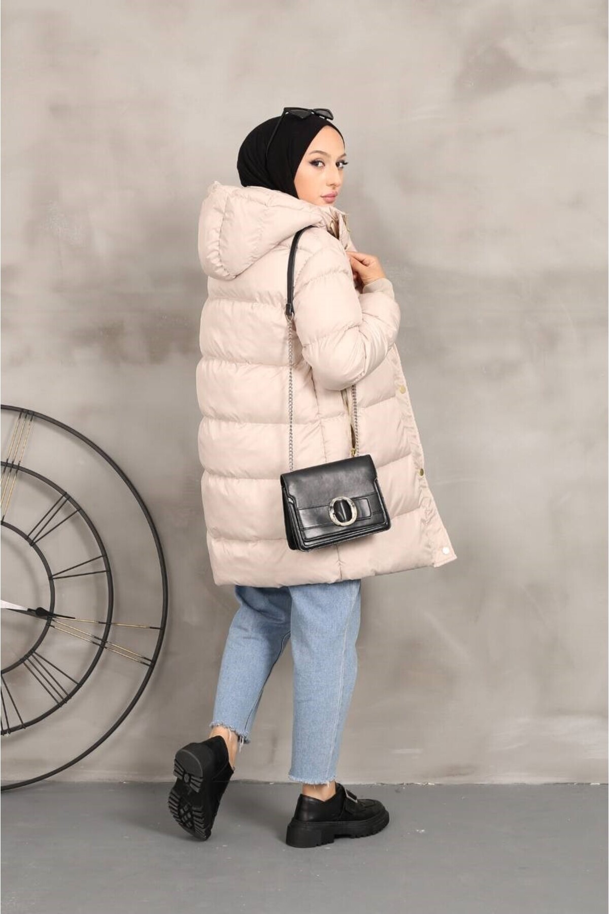 Pelosubutik  KADIN ŞİŞME MONT KAPÜŞONLU - Görsel 2