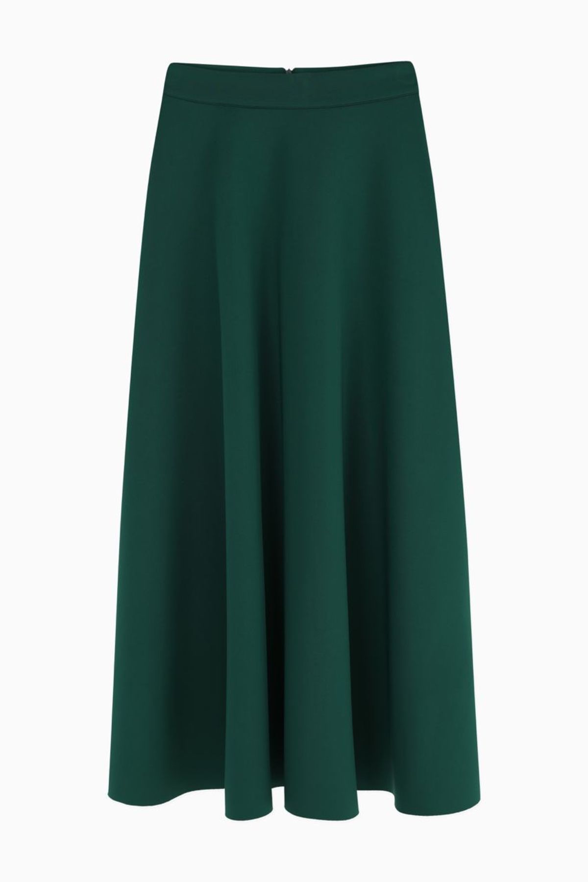 Deep green midi skirt sales