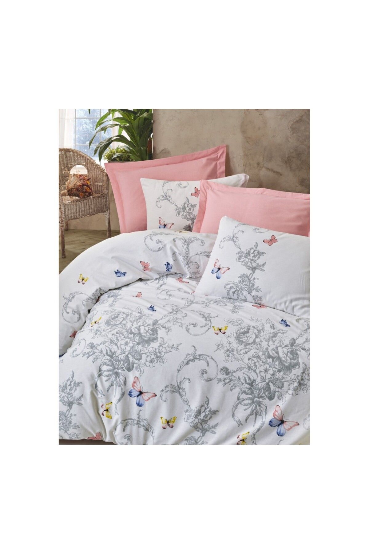 ŞENER HOME-Cottonbox Mode Line - Double Salmon Bedding Set 2