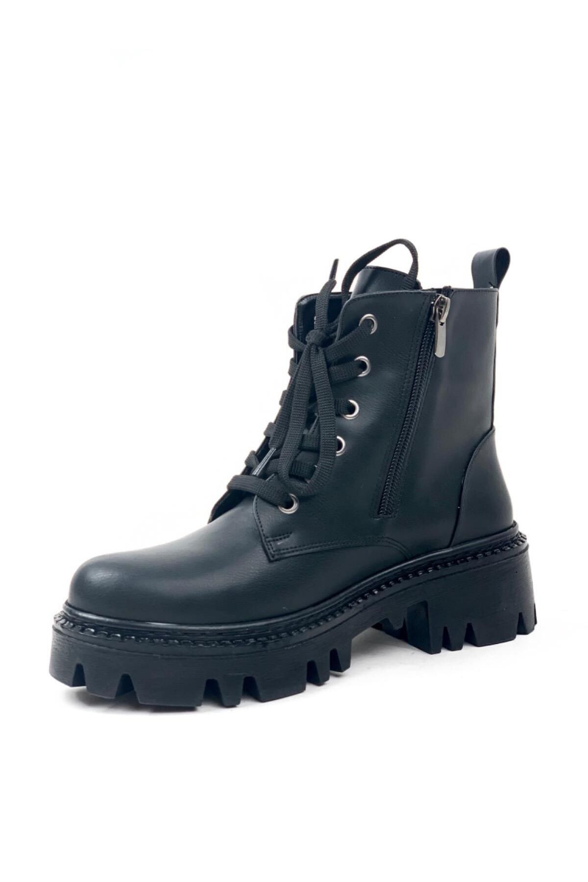 Les Passent Black Band Winter Ankle Boots 301 Trendyol