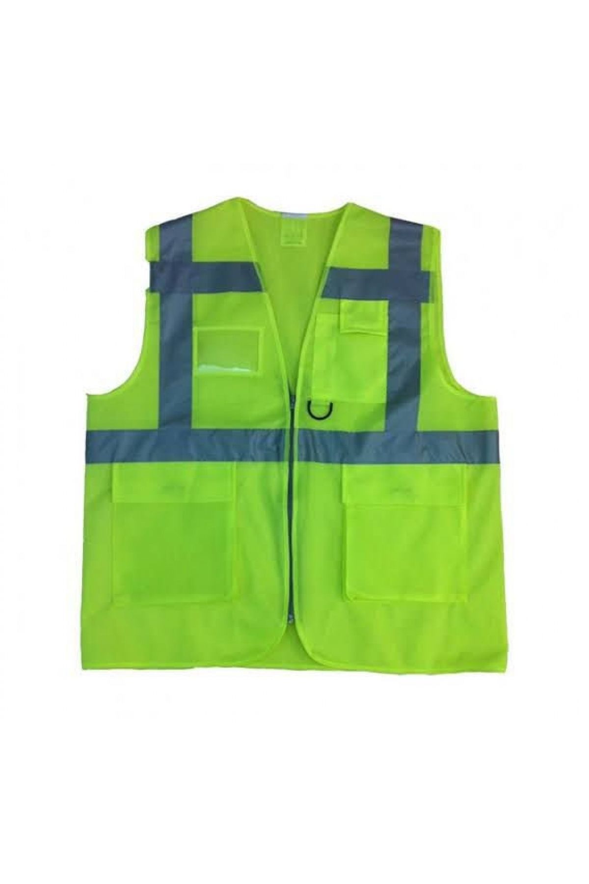 monero-KURYE VEST PHOSPHORIZED NEON YELLOW [X LARGE] 3 POCKET ZIPPERED 1