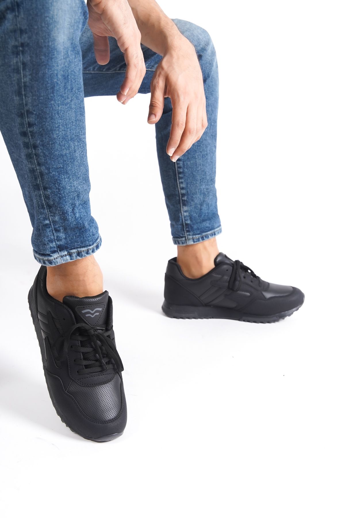 Moda Değirmeni-Pantofort negru pentru femei Bg1053-101-0001 2