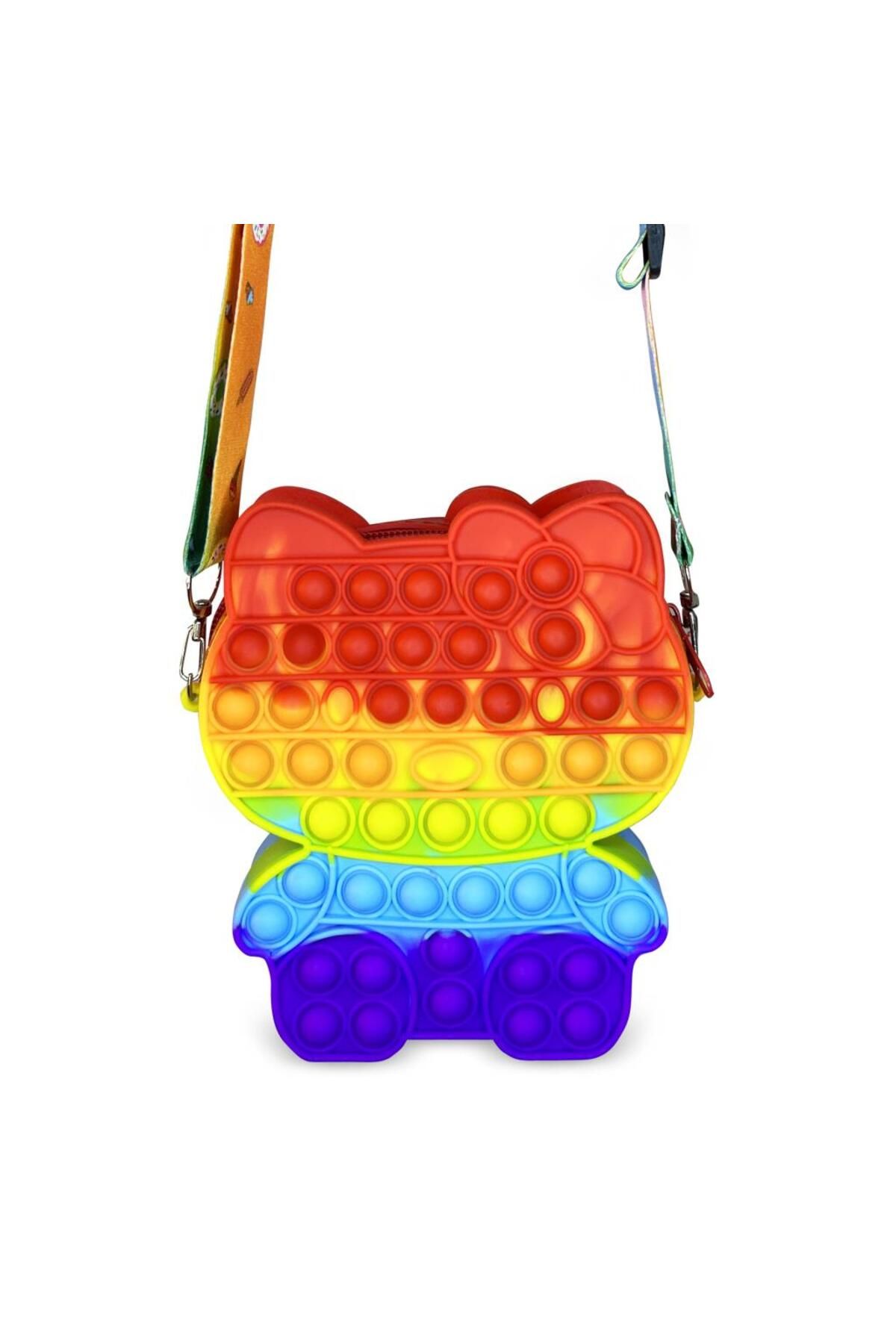 Ogi Mogi Toys-Bunte Umhängetasche aus Silikon mit Katzenmotiv 5