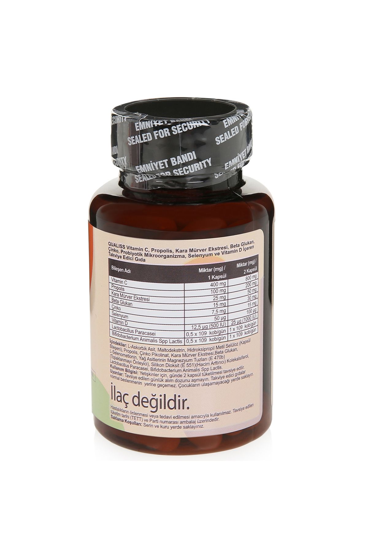 Qualiss-Q More 60 Capsules - Vitamin C, Propolis, Probiotic, Zinc and Selenium Supplement 4