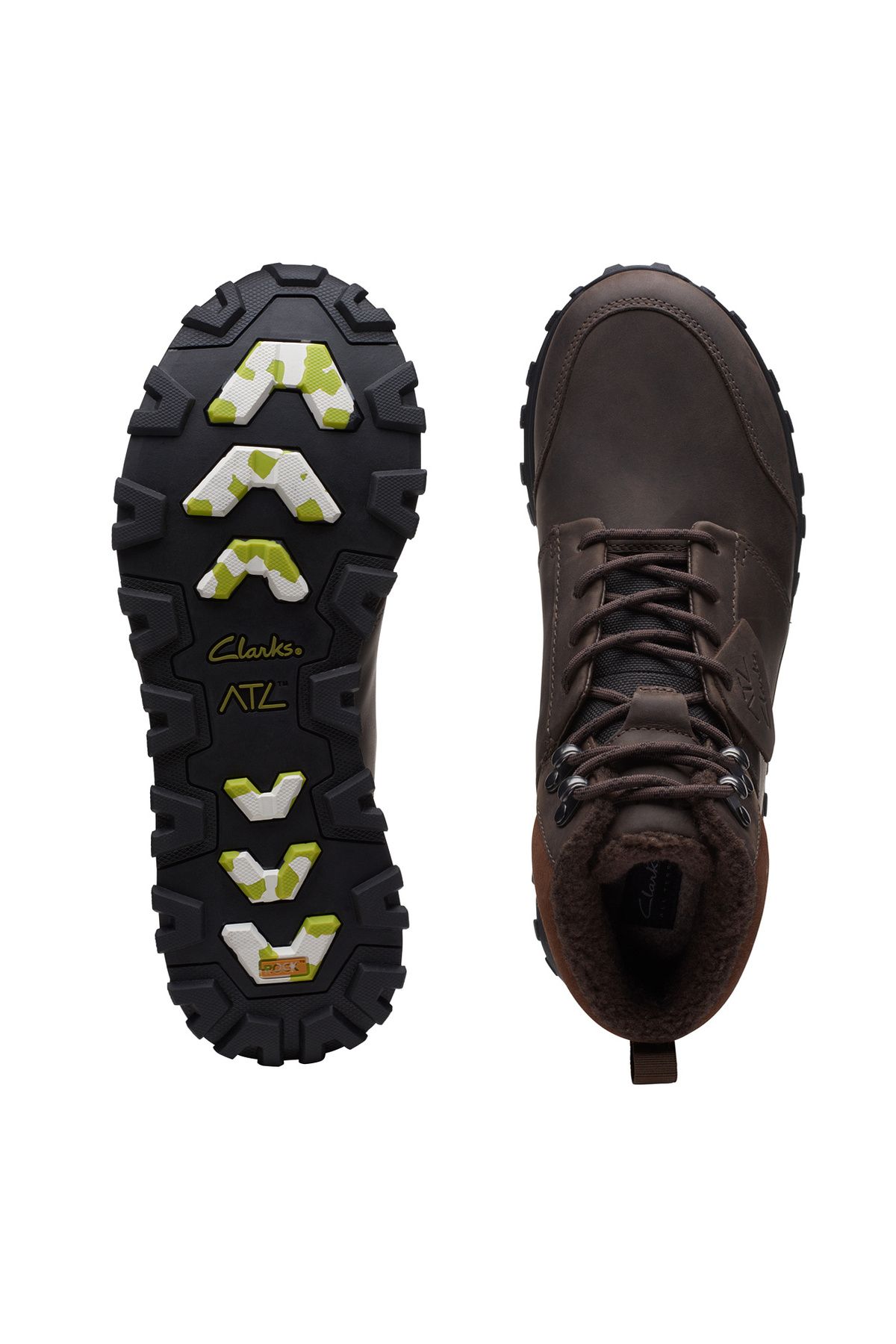 چکمه و بوت چند رنگ مردانه پوتین ضد آب چرم قهوه Atl Trek Up WP CLARKS