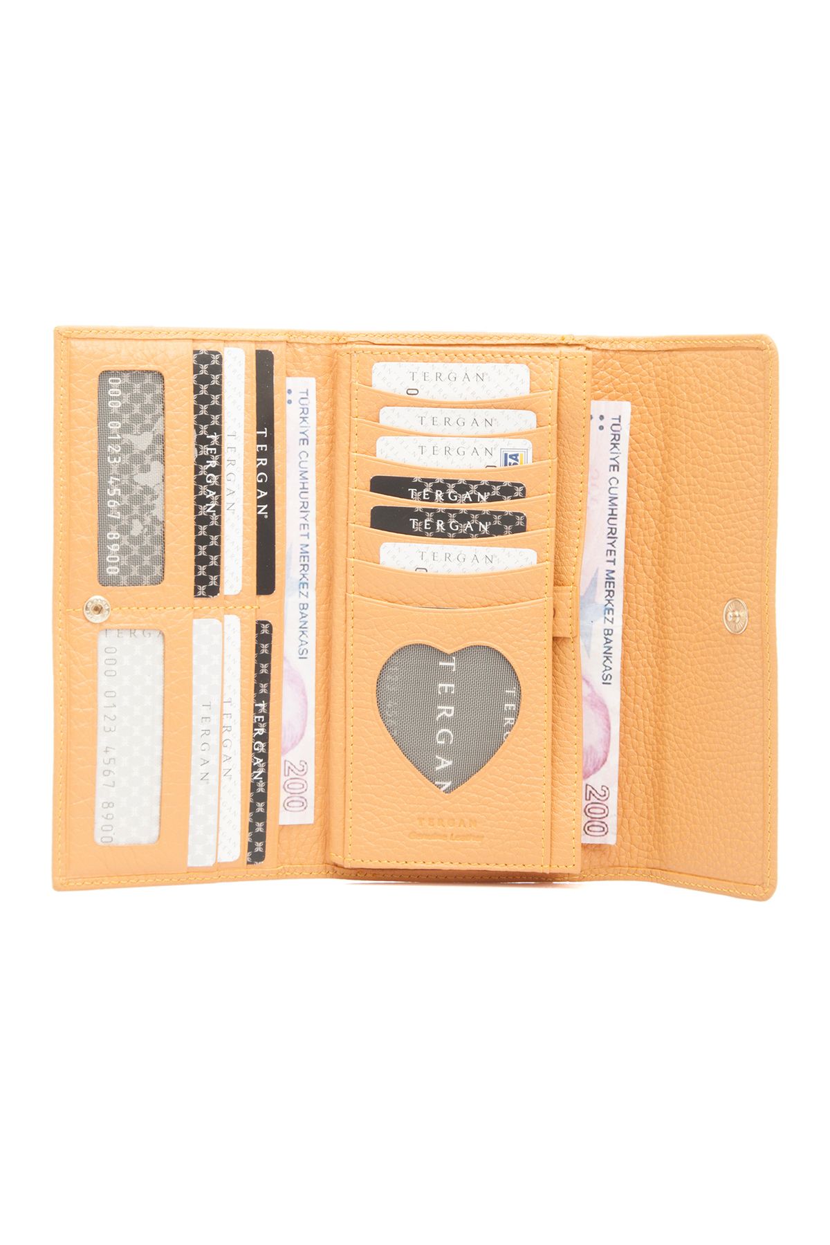 Tergan-Yellow Leather Women's Wallet 05719h28 3