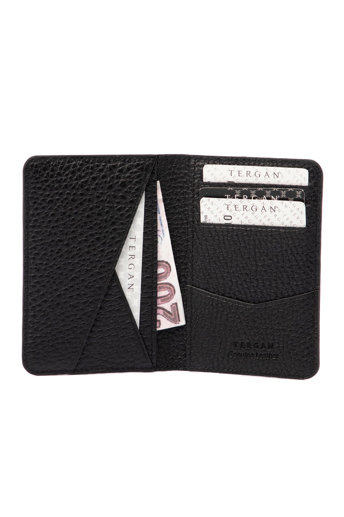 Tergan-Black Leather Unisex Card Holder 01645a41 2