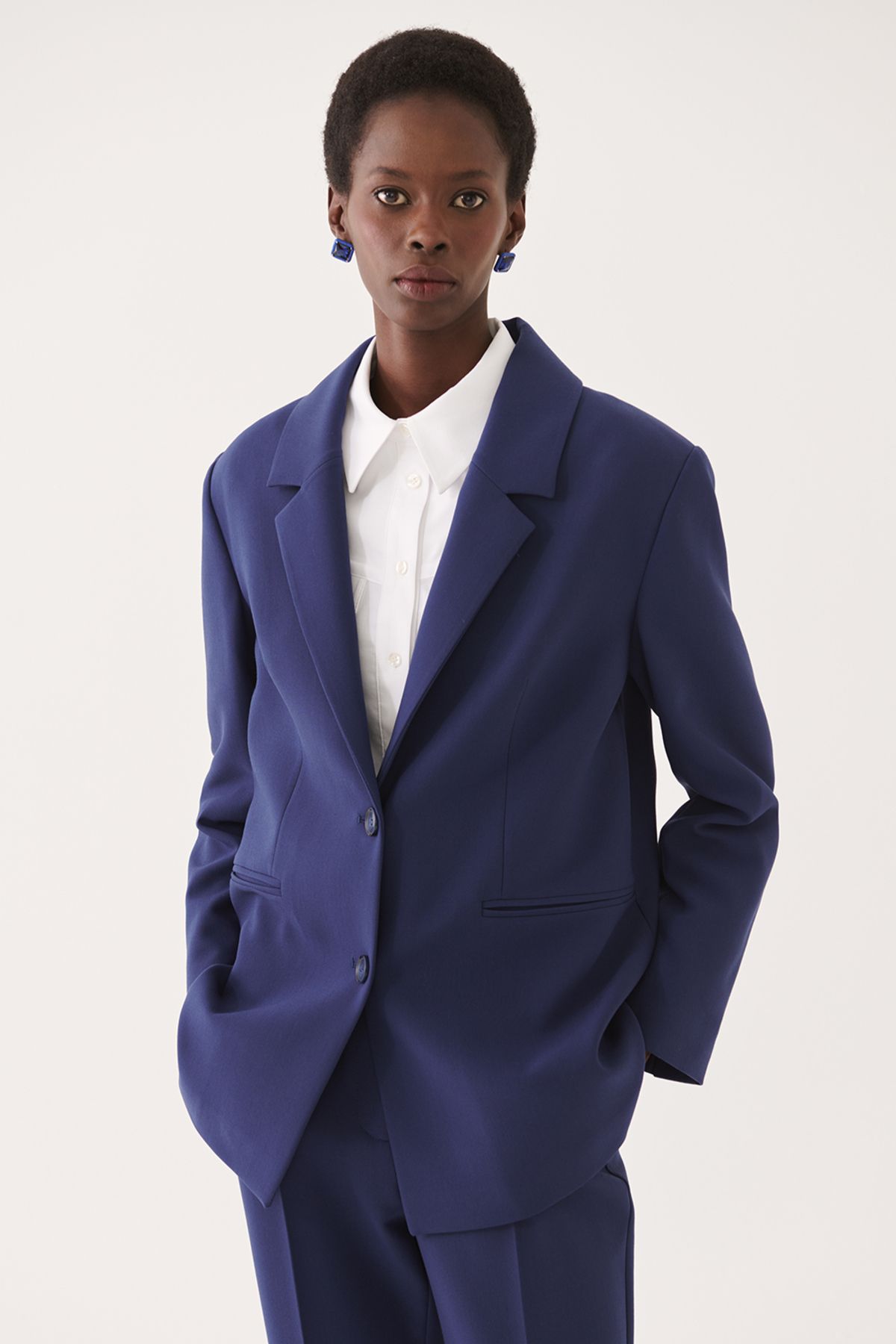 Women's Navy Blue Suit Jacket