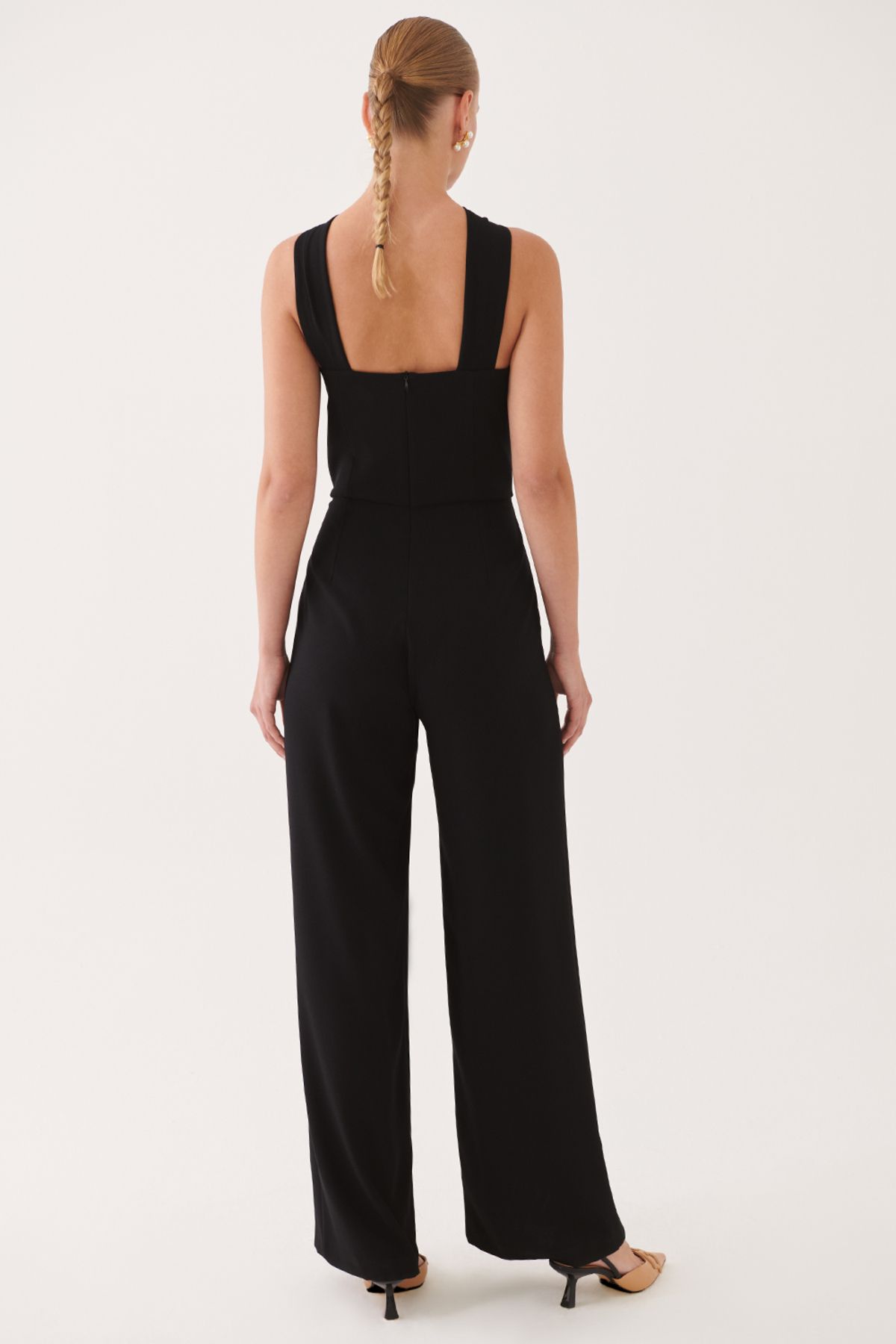 Black full length sales jumpsuit