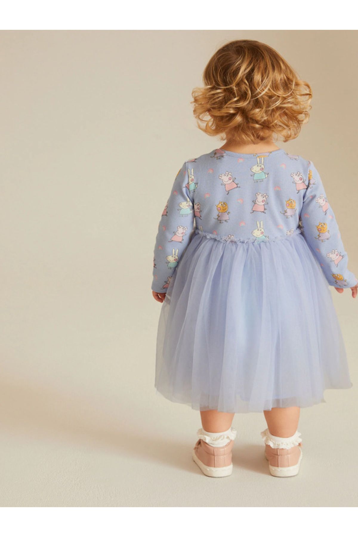 Next Baby Organic Cotton Peppa Pig Printed Blue Girls Tutu Dress