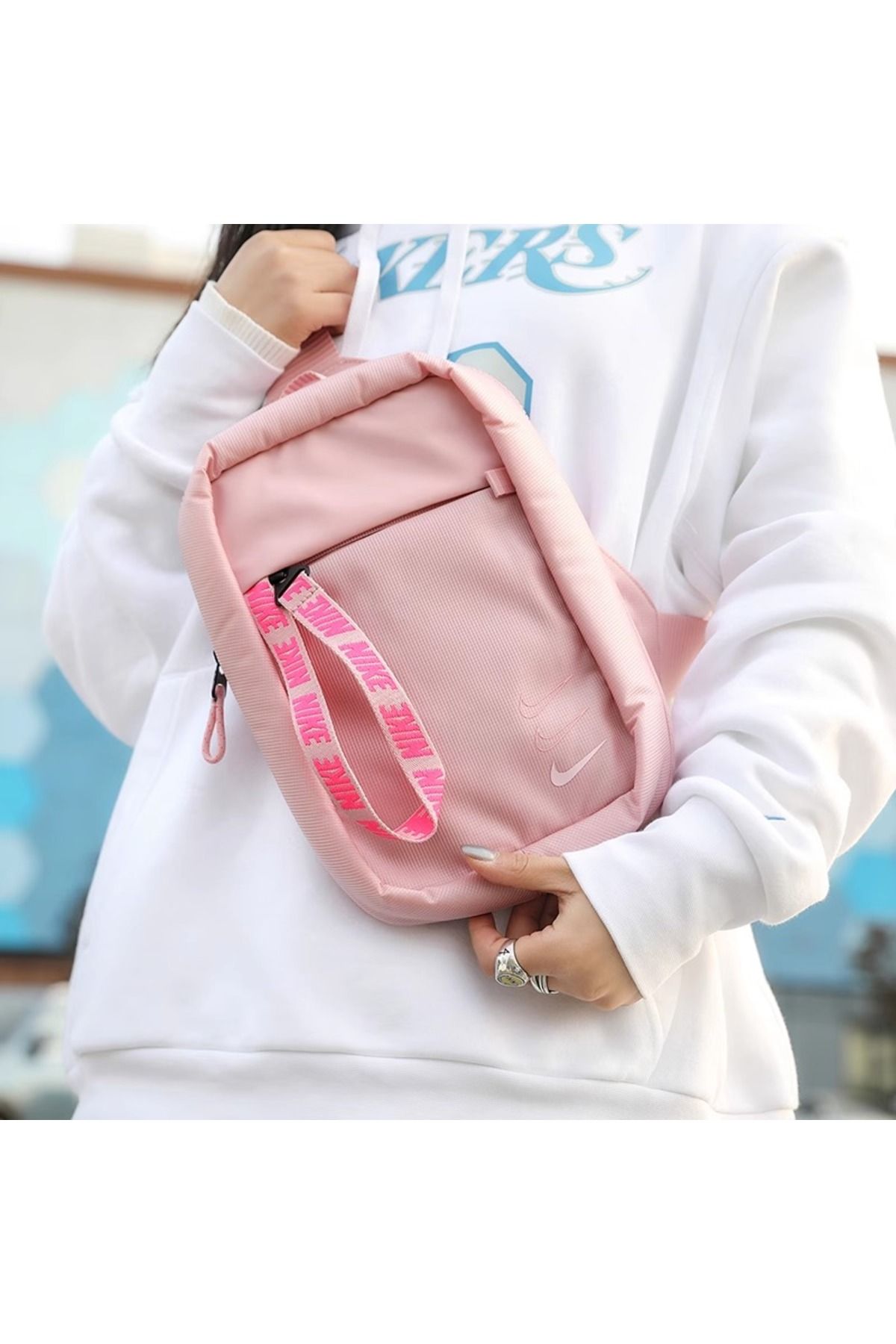 Nike pink fanny pack cheap
