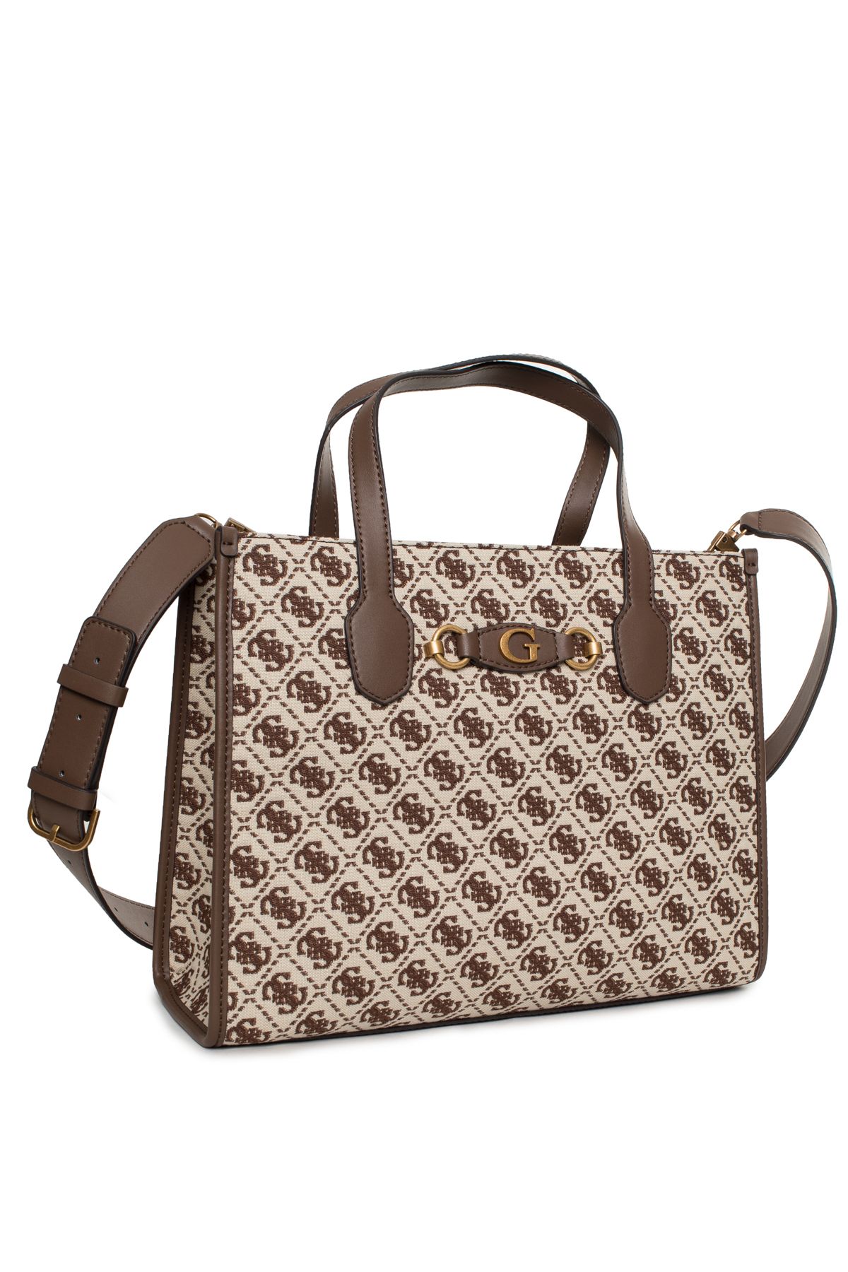 Guess BROWN LOGO Shoulder Bag For Women Girls