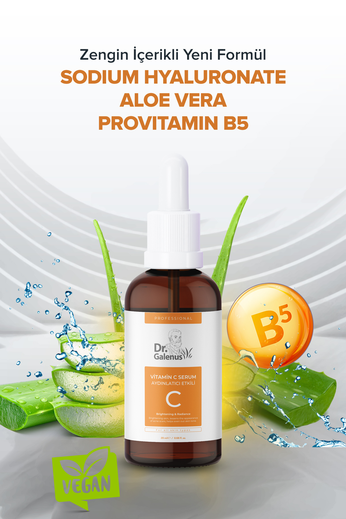 Aydınlatıcı Ve Ton Eşitleyici C Vitamini Ve Yoğun Nemlendirici Ikili Bakım Serum Seti (40 ML) — CVNS-0001 — تصویر 2 از 7