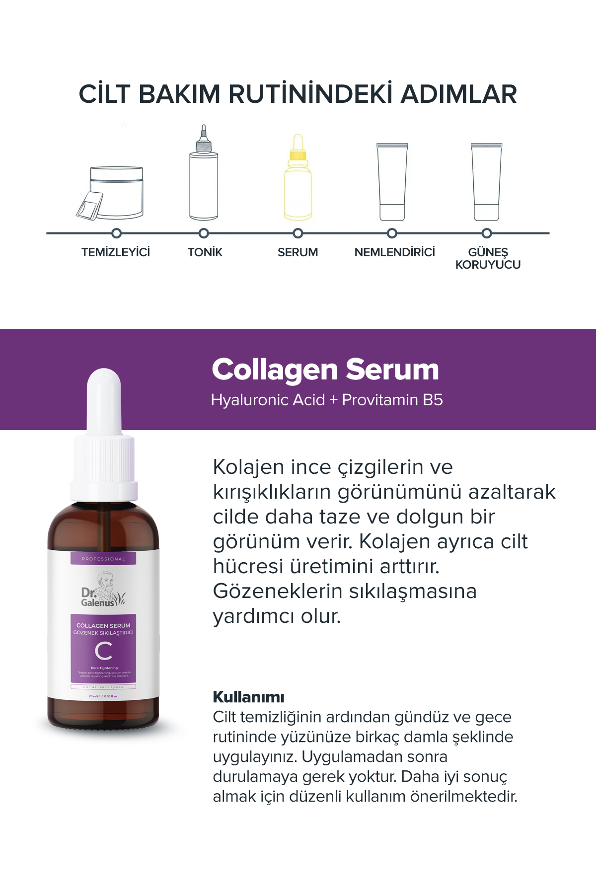 Kolajen Ve Yoğun Nemlendirici, Dolgunlaştırıcı Ve Canlandırıcı Ikili Bakım Serum Seti (40 ML) — KSNS-0001 — تصویر 7 از 7