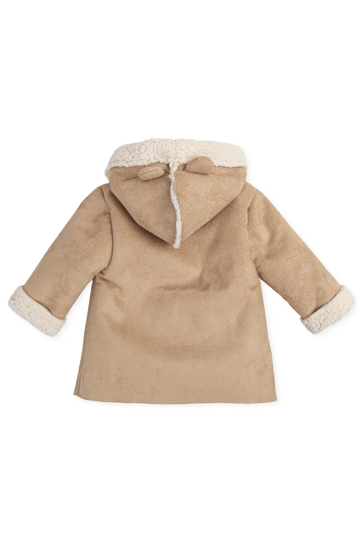 tutto piccolo Bej Kapüşonlu Kaban Çocuk Giyim