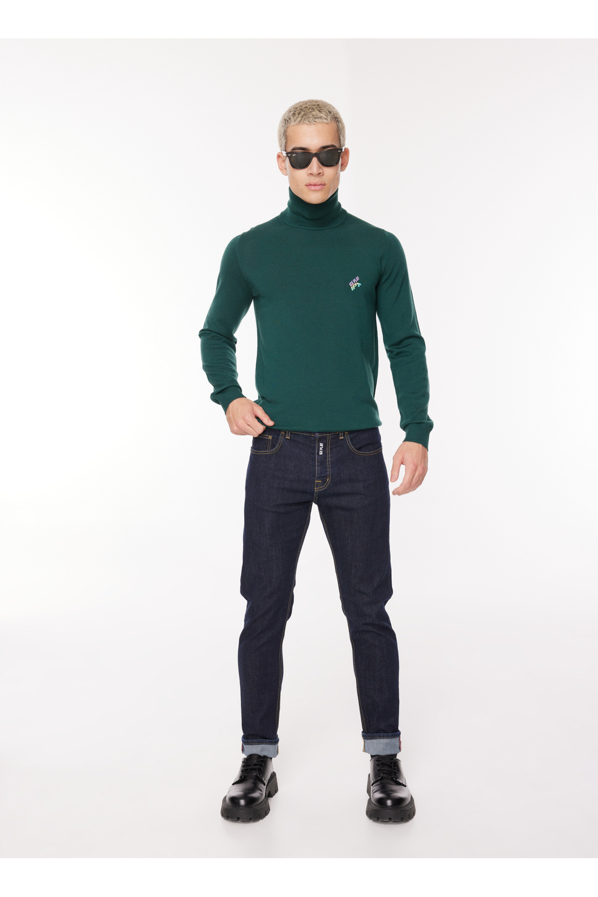 آیس پلی شلوار جین مردانه اسلیم فیت کد ۲۳IU1M02SL26020_PANTALONE 5 TASCHE