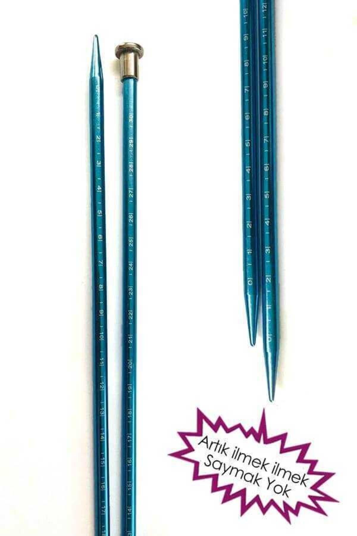 Yabalı-Ruler Knitted Skewer Set 35 Cm (NO:3/3.5/4/4.5/5/6) 6 Pieces No Need to Count Bowknot 3
