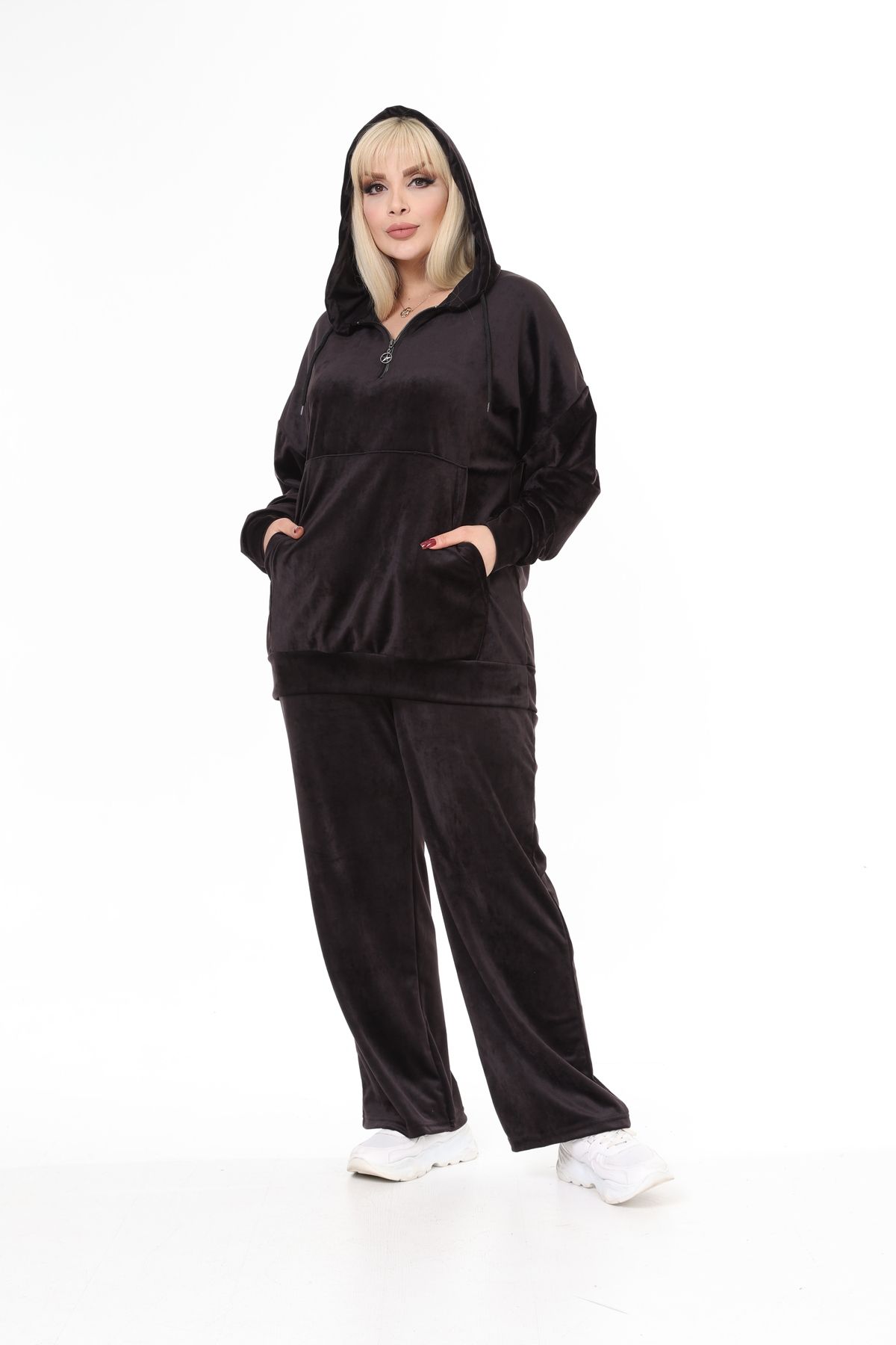 Plus size crushed velvet tracksuit new arrivals