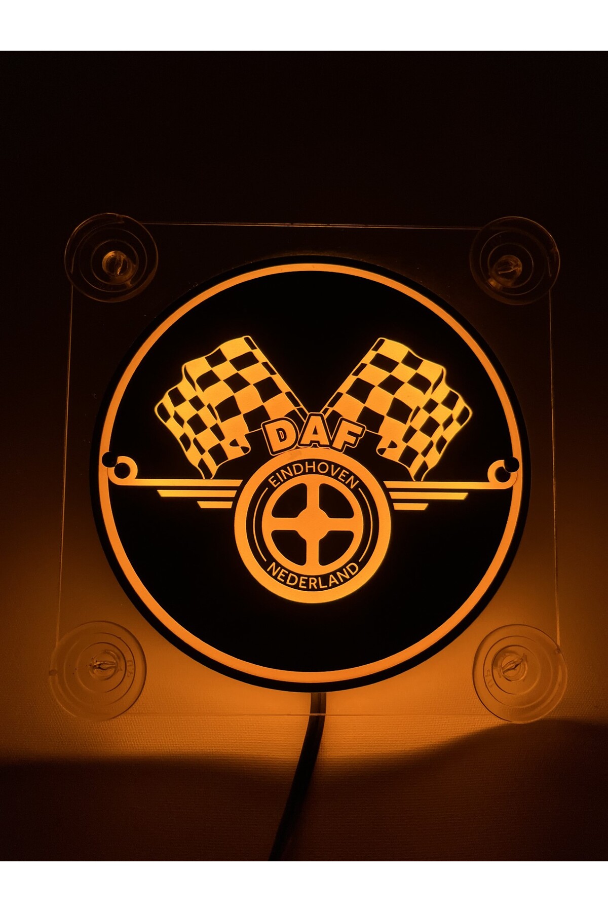 AHMET OTOMOTİV DAF CAM ÖNÜ LOGO TABELA 24VOLT SARI-TURUNCU RENK