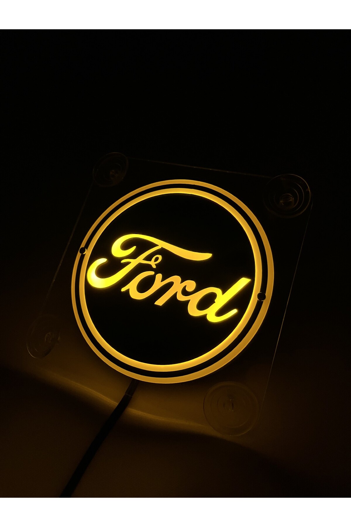 AHMET OTOMOTİV FRD SİYAH CAM ÖNÜ LOGO TABELA 24VOLT SARI-TURUNCU RENK