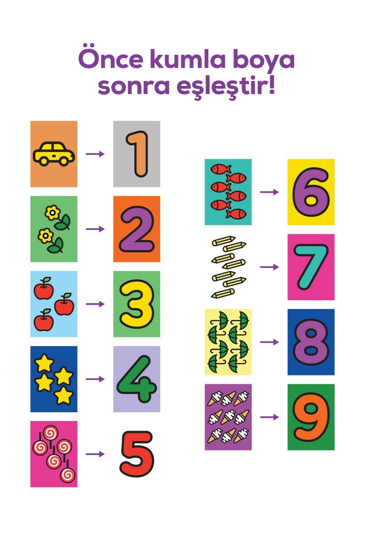 Red Castle-Educational and Fun Sand Painting Set - I'm Learning Numbers Red Castle RCSET-TUP-02-TR 2