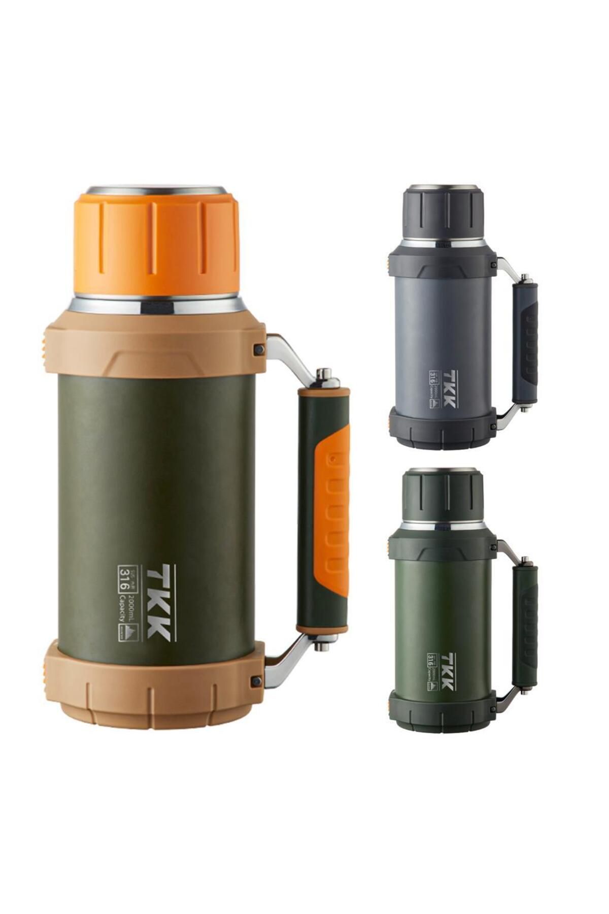 قمقمه کمپ نارنجی Thermos فولادی 2000ml اورجینال TKK