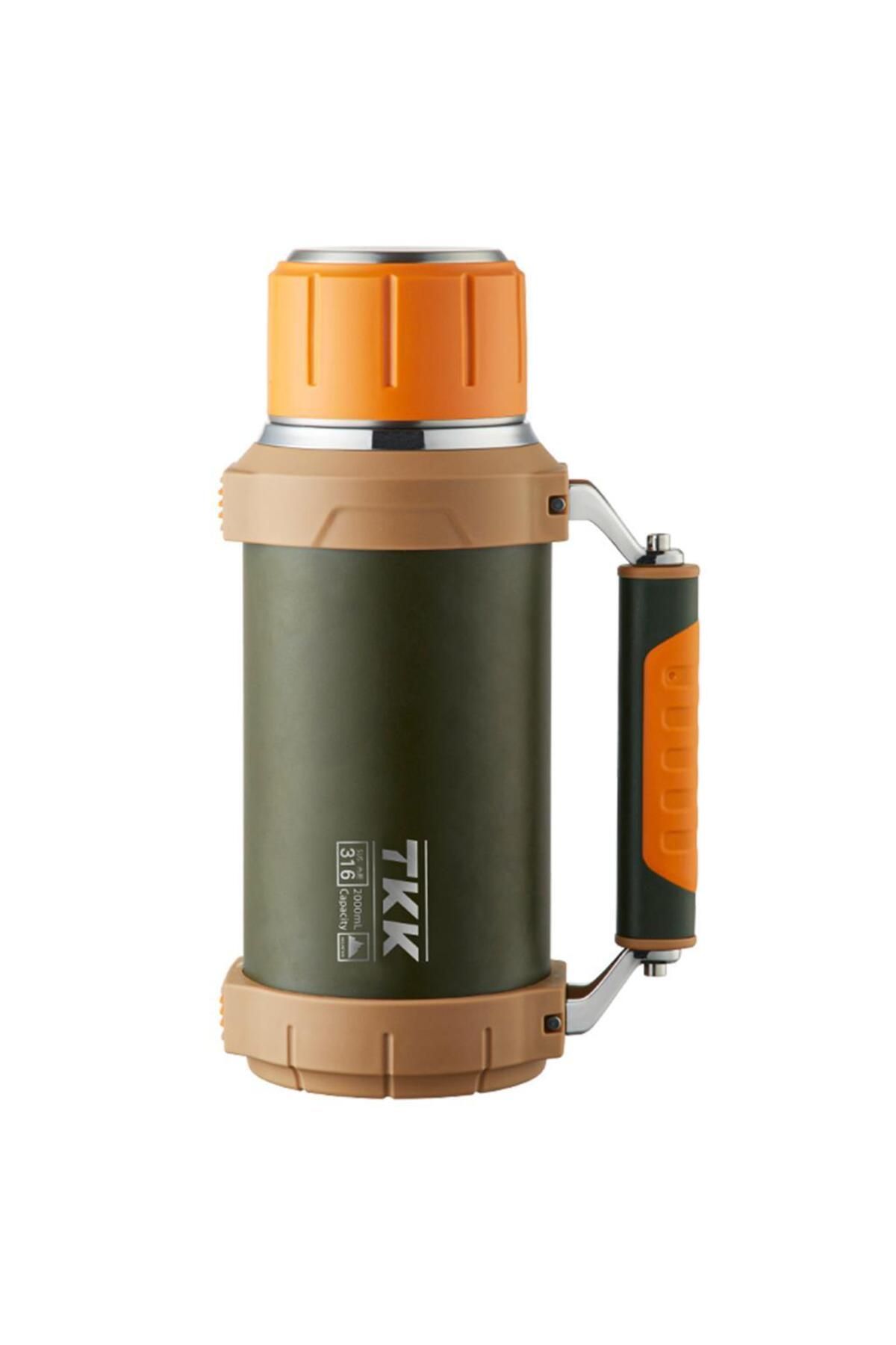 قمقمه کمپ نارنجی Thermos فولادی 2000ml اورجینال TKK