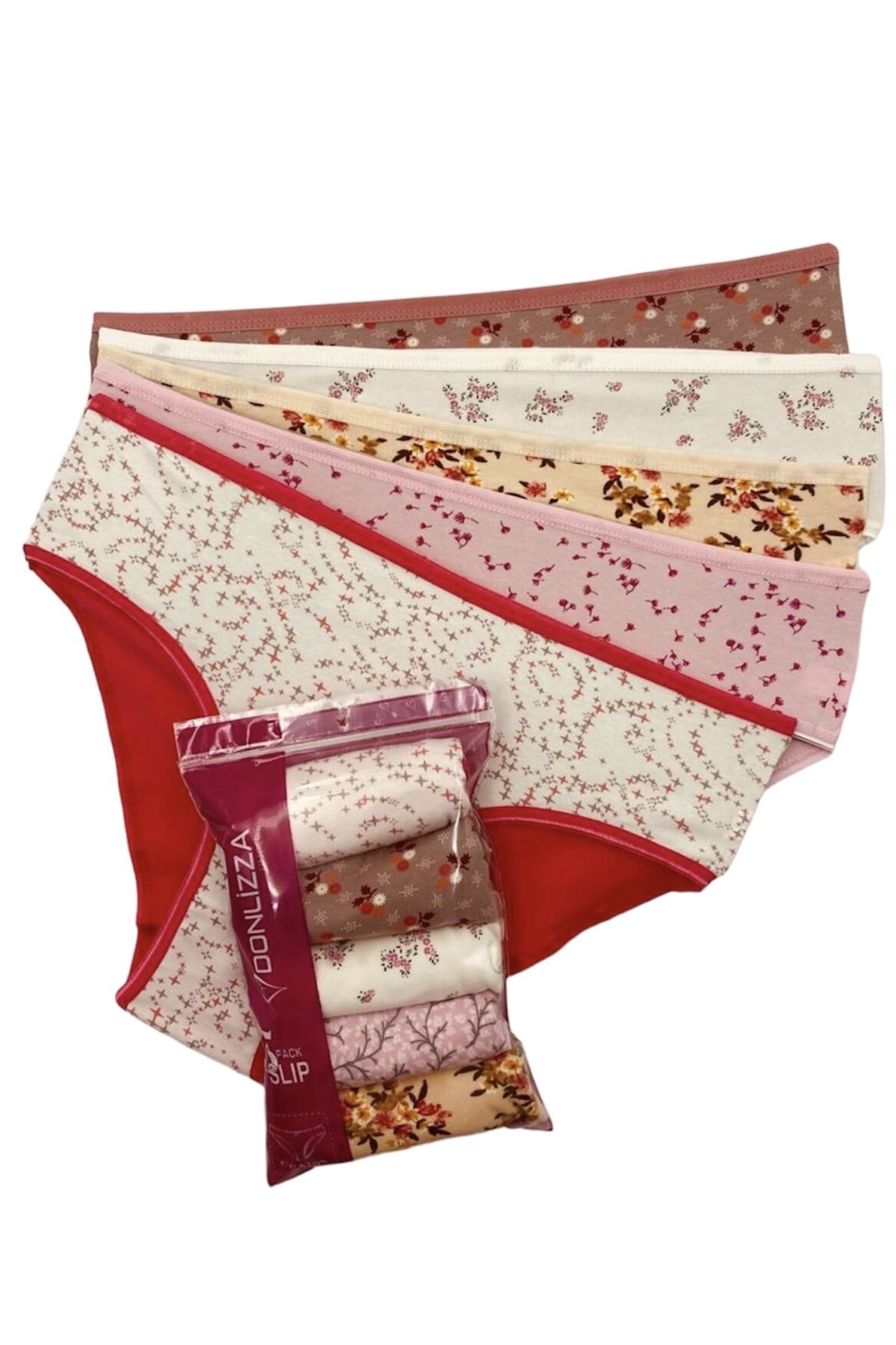 DONLİZZA Patterned Women's Panties 5 Pieces - Trendyol