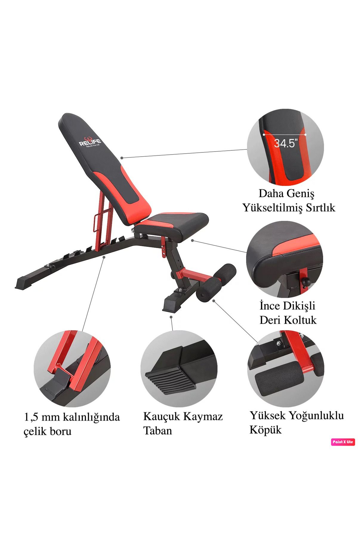 Relife 15023 Weight Bench Cok Yonlu Kolay Kurulum Ev Spor Salonu A rl k Sehpas